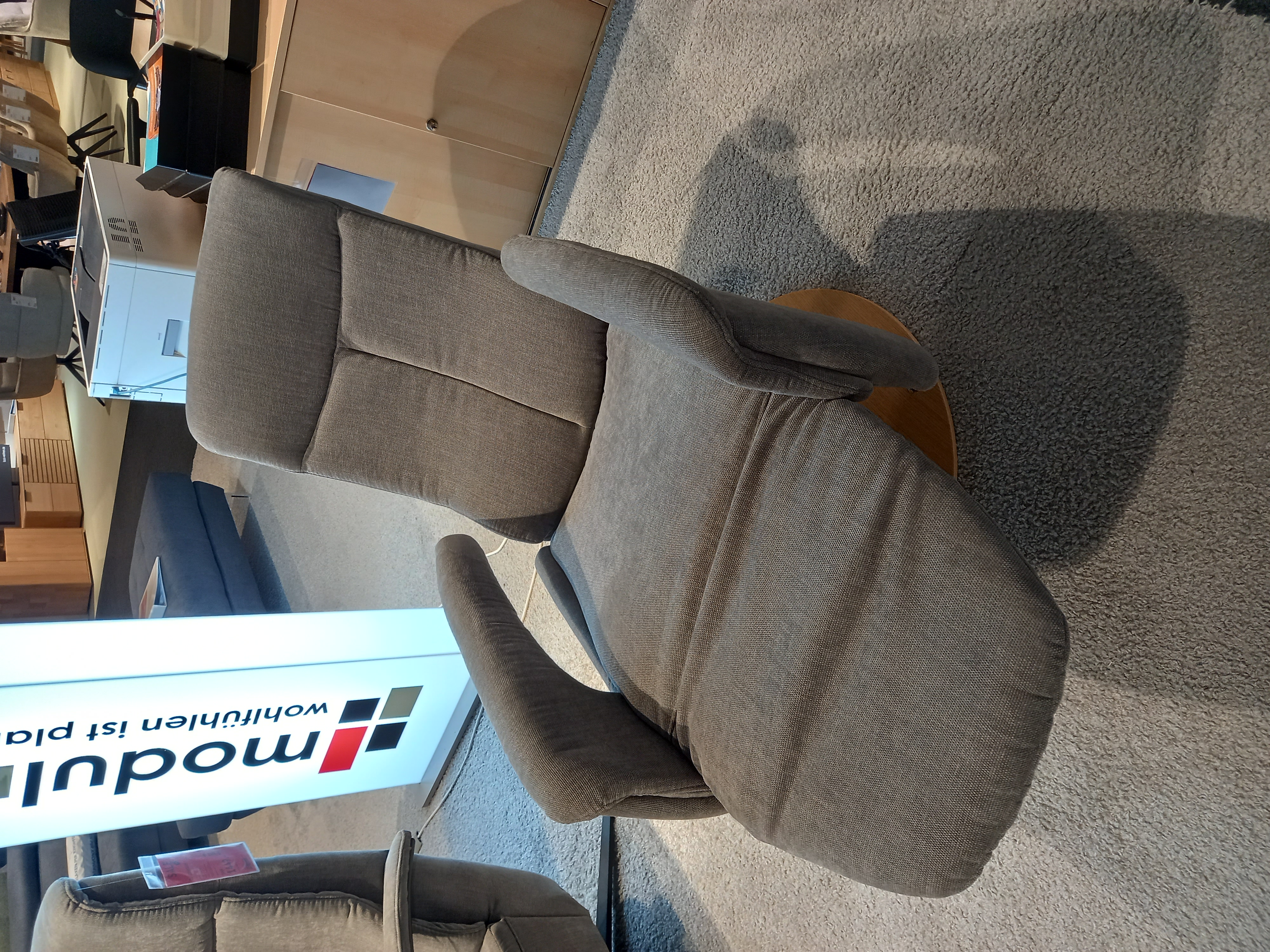 Relaxsessel MM-ZE1062 in Stoff Longlife Easy grey Pg.D, Moebel, Stuhl, Sessel