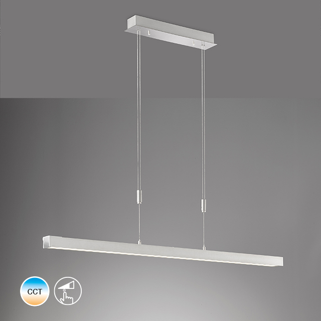 Fischer & Honsel LED-Pendelleuchte VITO in Nickel matt