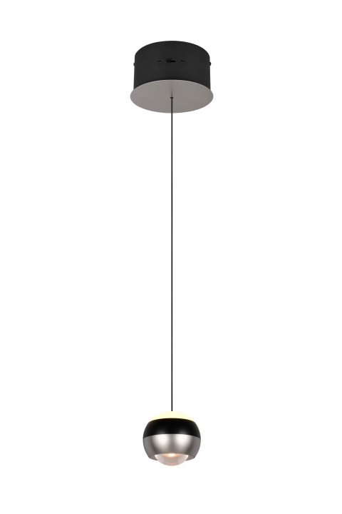 Trio Select LED-Pendelleuchte ORBIT 1-flammig in Farbe Nickel matt