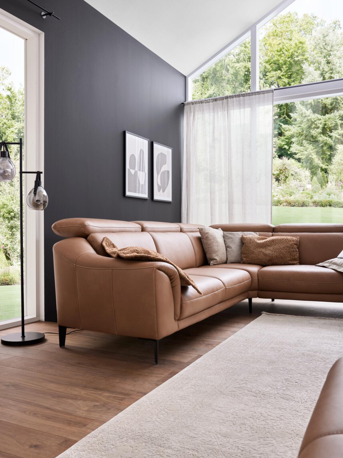 Interliving Polstergranitur IL 4461 ca. 292x244cm in Leder Evita hazel, Dekoration für Zuhause, Couch, Mobiliar, Innenarchitektur, Wohnzimmer