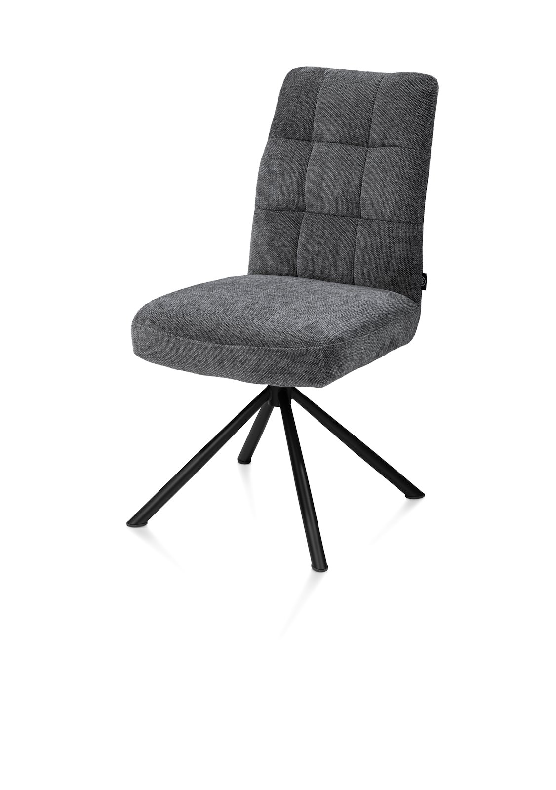 // Stoff Livigno anthrazit // Gestell schwarz // mit Griff // ca. B48 H93 T67 cm // Taschenfederkern, stuhl, sessel, bezug, grau, fußkreuz