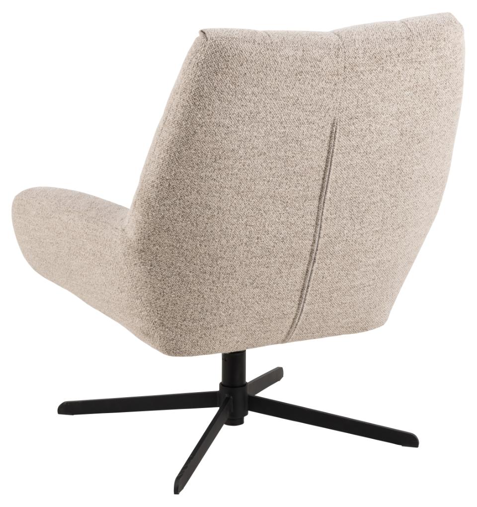 Relaxsessel PARIS in Monza beige Actona Lehnstuhl PARIS in Monza Stoff beige, Gestell matt schwarz
