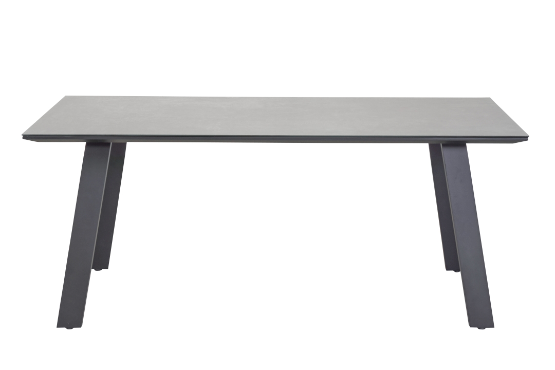 L.C. Wholesaler Tisch SUNREST 180x90 in Platte Glas Beton-Optik