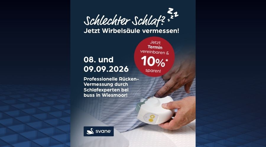 Rückenmessung, CPAP, Schlaftherapie, Zubehör, Veranstaltungsplakat