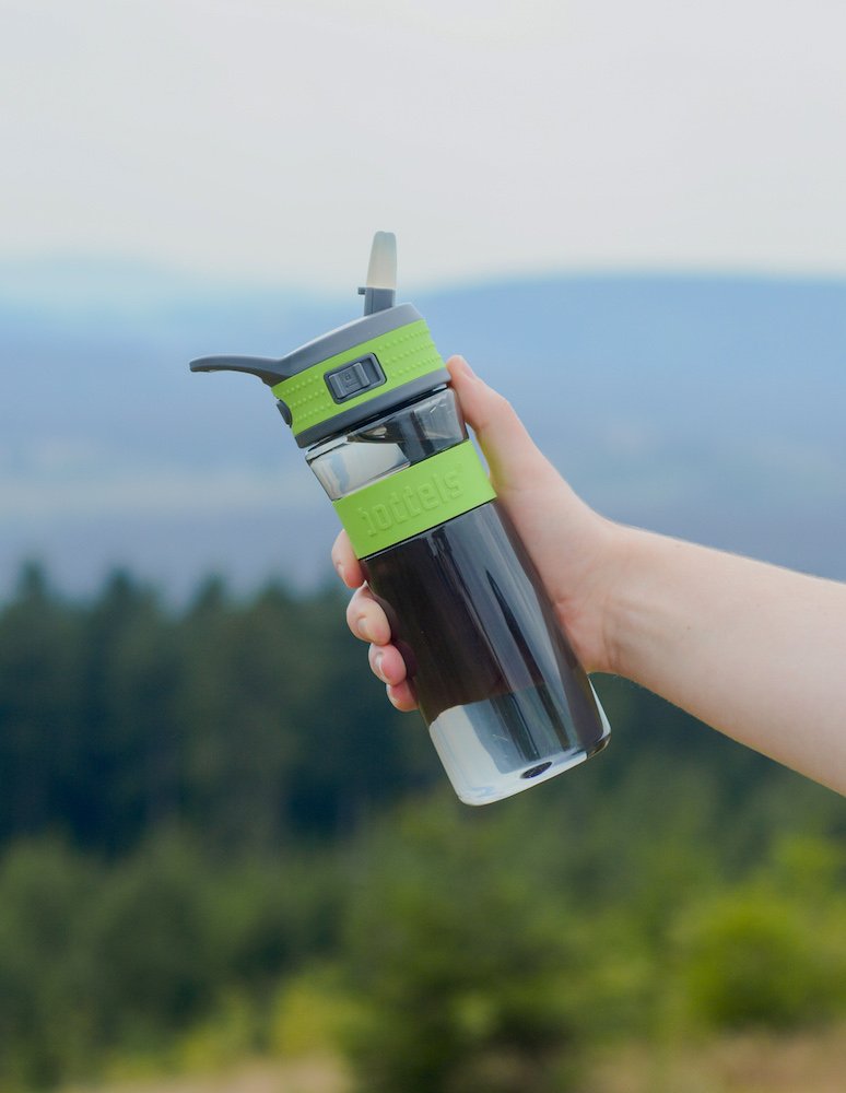 boddels Trinkflasche Een 600ml in Apfelgrün/Grau