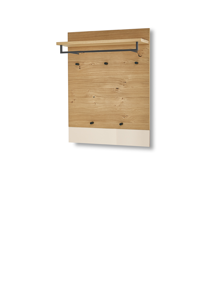 Voss Möbel Garderobenpaneel LEONA B/H/T ca.80x106x27cm in Eiche bianco/Balkeneiche furn. Voss Möbel Garderobenpaneel LEONA B/H/T ca.80x106x27cm in Eiche bianco/Balkeneiche furn.