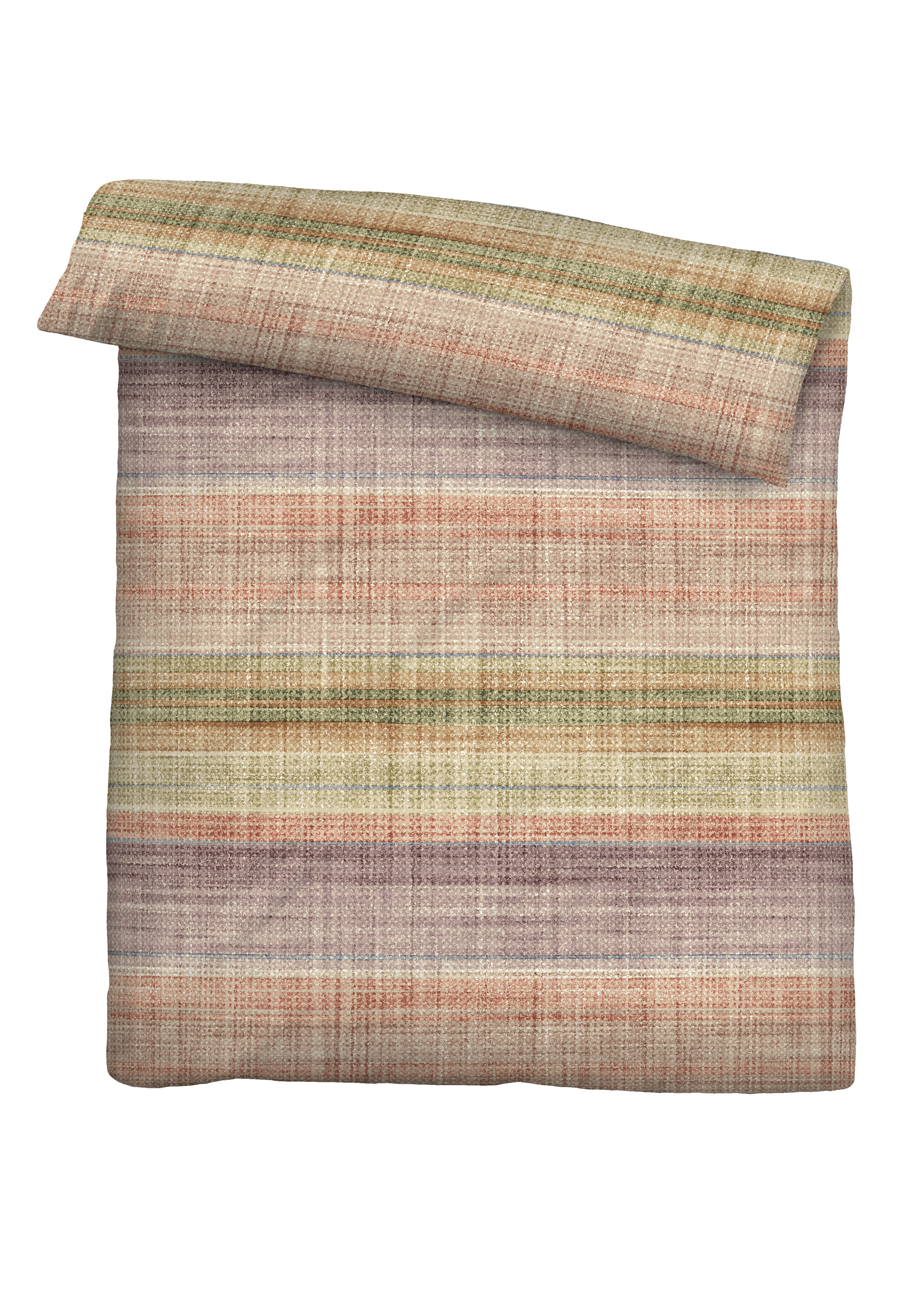 biberna SEERSUCKER-Bettwäsche ca. 155x220cm in Farbe Macchiato, Tagesdecke, Streifen, Textil, Wollstoff, Multicolor