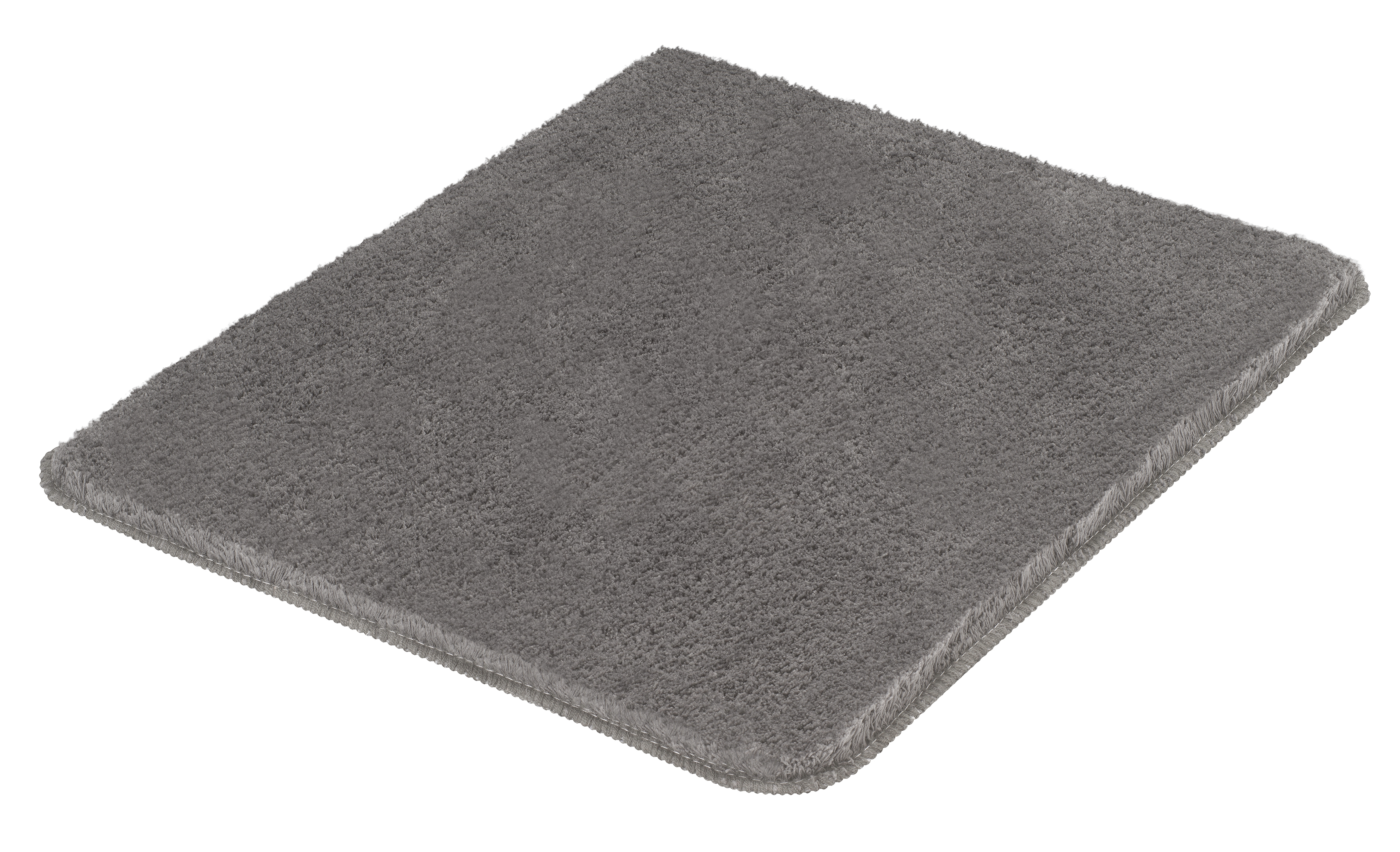 Kleine Wolke Badteppich MARCO ca. 50x60cm in Farbe Anthrazit, Teppichtuch, Bodenmatte, Grau, Flauschig, Rutschhemmend, Waschfußmatte, Grobfasern, Grau, matte, Antirutsch