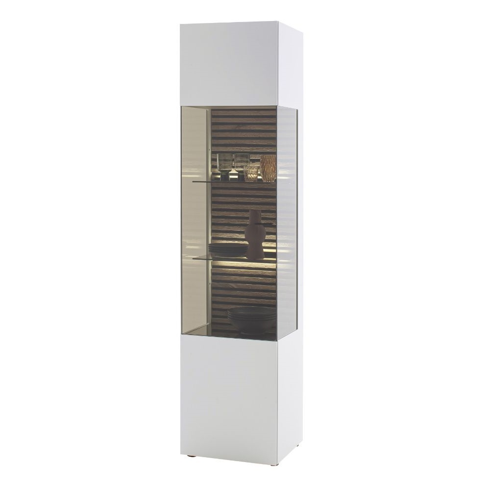 SCHÖNER WOHNEN-Kollektion Vitrine links YONNA ca. B48 H205 T44 cm in Kerneiche natur