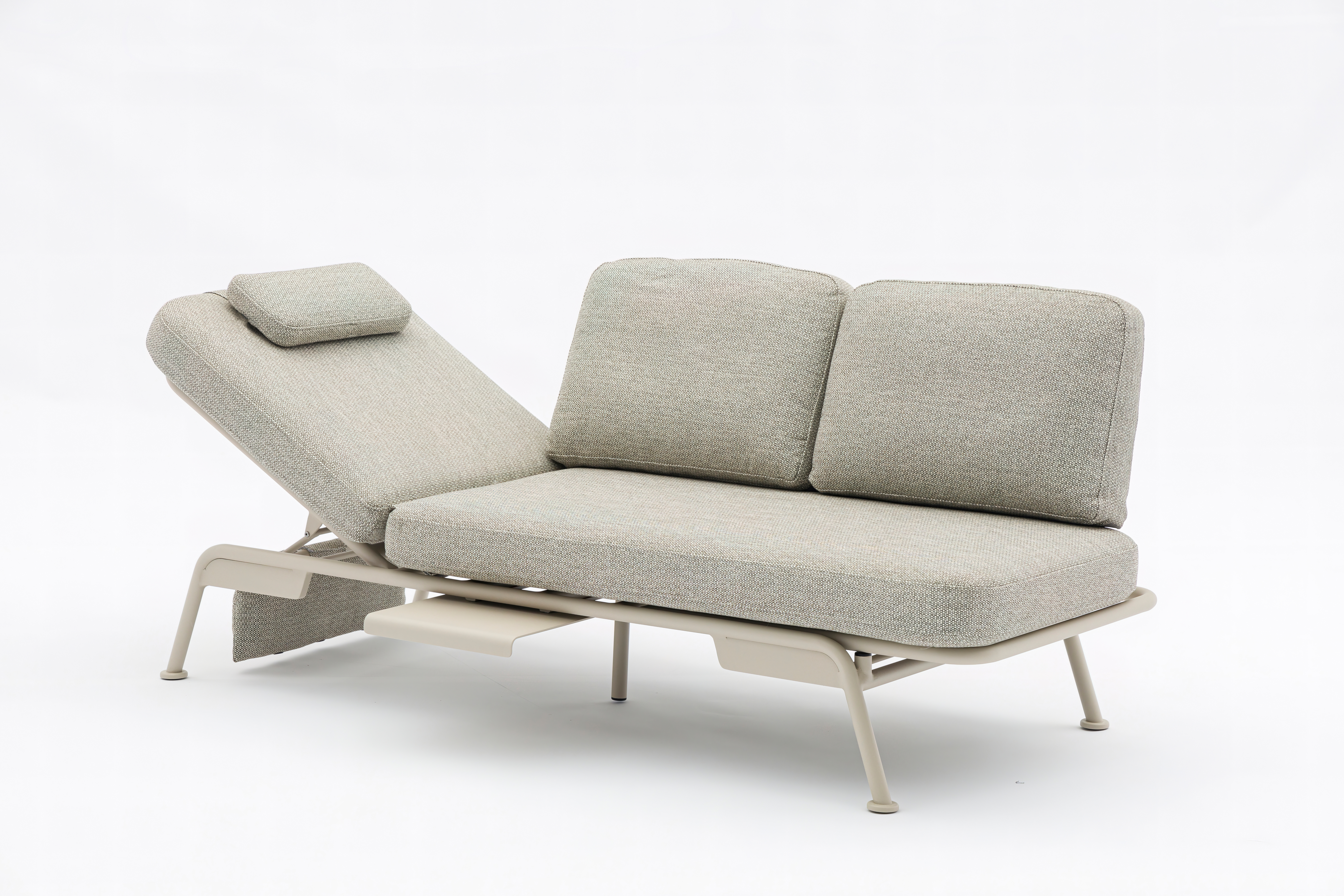 Zebra 3-Sitzer SOMERSET ca. 198x81x78 cm in Alu light taupe