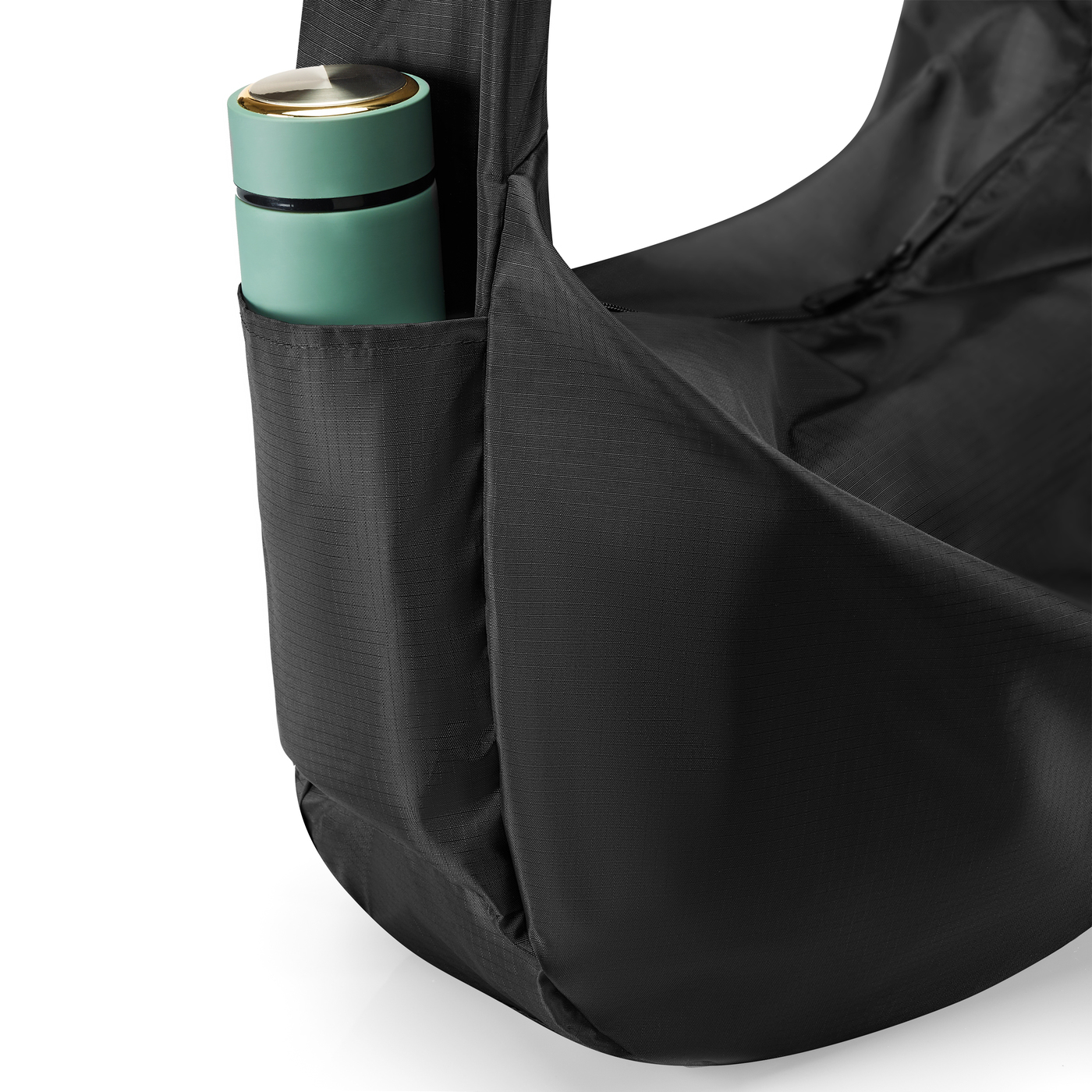 Reisenthel MINI MAXI MOONBAG in Farbe black, Tasche, Henkeltasche, Seitenfächer, Wasserflasche, Stoffmaterial