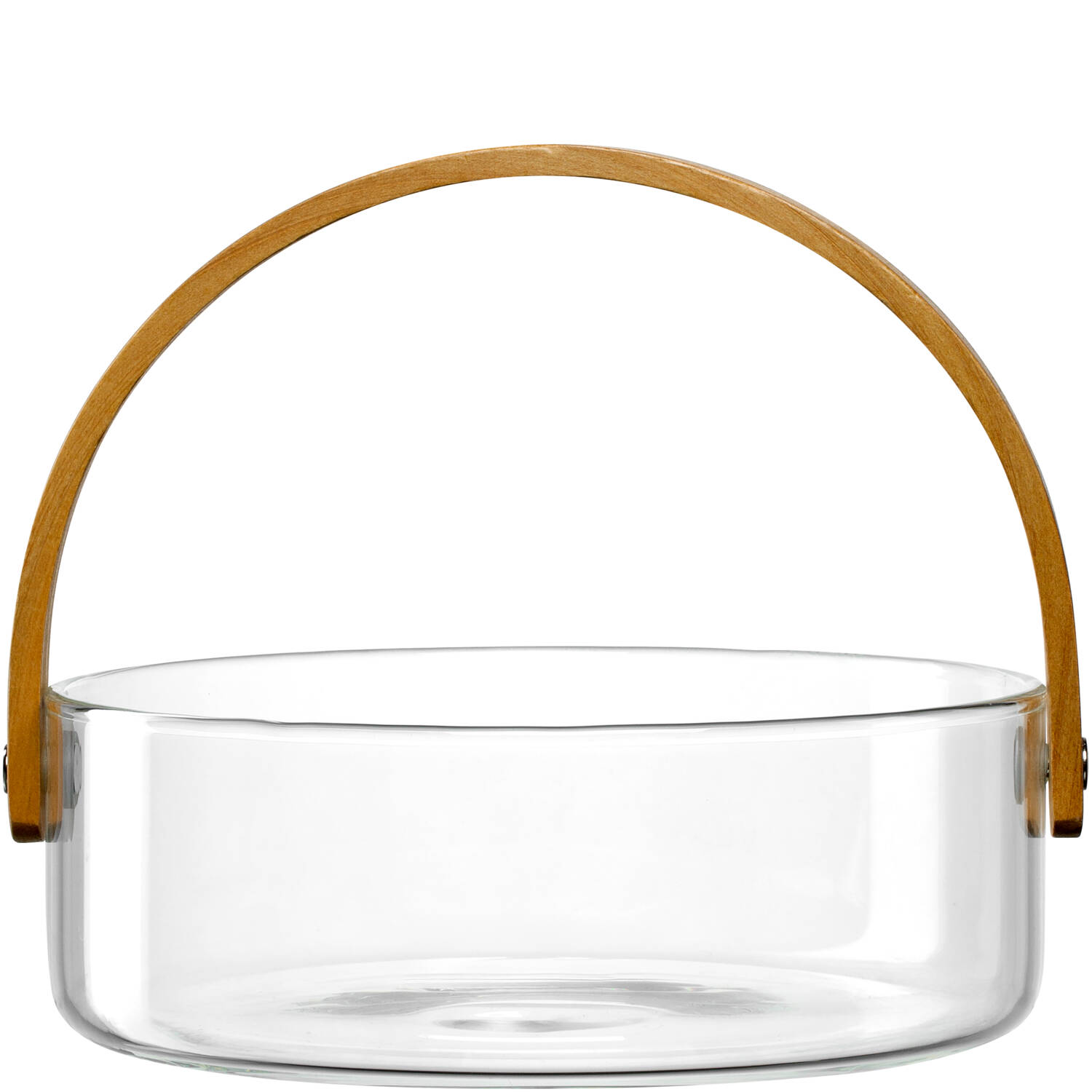 Leonardo Schale mit Henkel 18cm DOLCE in Farbe klar, Glasbehälter, Tragegriff, Glas-Schale, 透明玻璃?