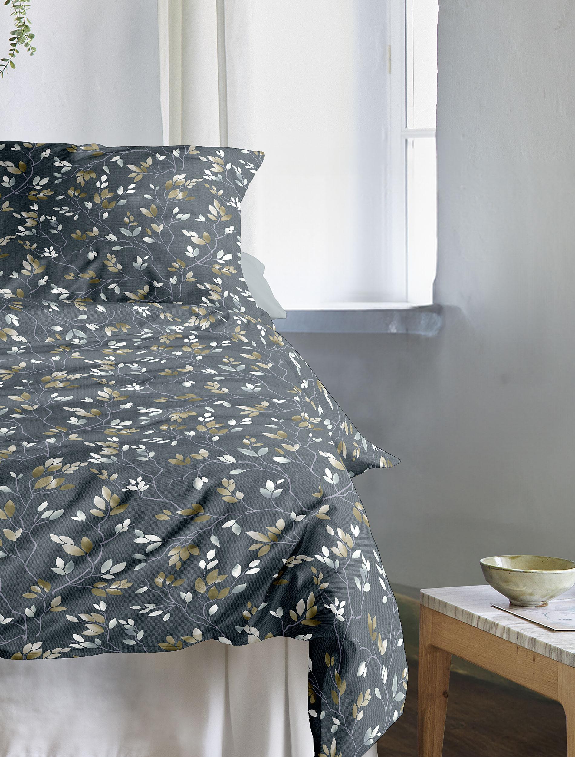 Irisette Mako-Satin Bettwäsche WAVE ca. 135x200cm in Farbe petrol
