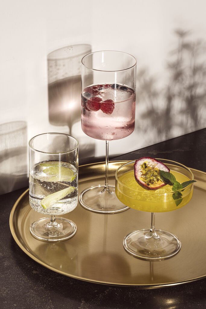 Leonardo GK/2 Becher a. F. 350ml BASSO BASSO in Klarglas, Glaswaren, Cocktailglas, 2er/3er Satz, Fruchtdekoration, Trinkglas