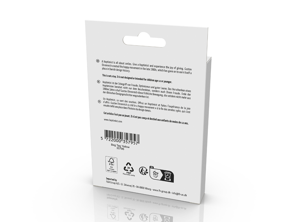 F&H Hoptimist BAG TAG in Farbe Gelb