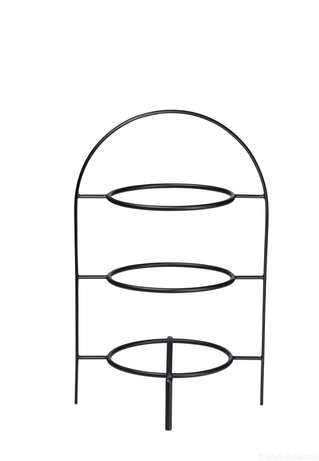 ASA Selection Etagere 3-stufig für LIGNE NOIRE in Farbe schwarz matt