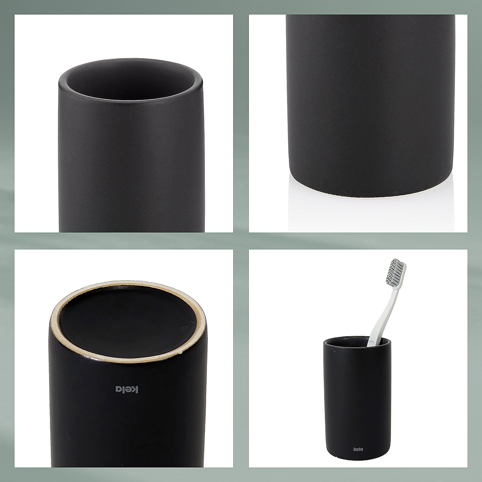 Kela Becher Matsi schwarz MATSI in schwarz Kela Becher Matsi schwarz MATSI in schwarz, Pinsel, Gerät, Werkzeug, Zylinder, Zahnbürste