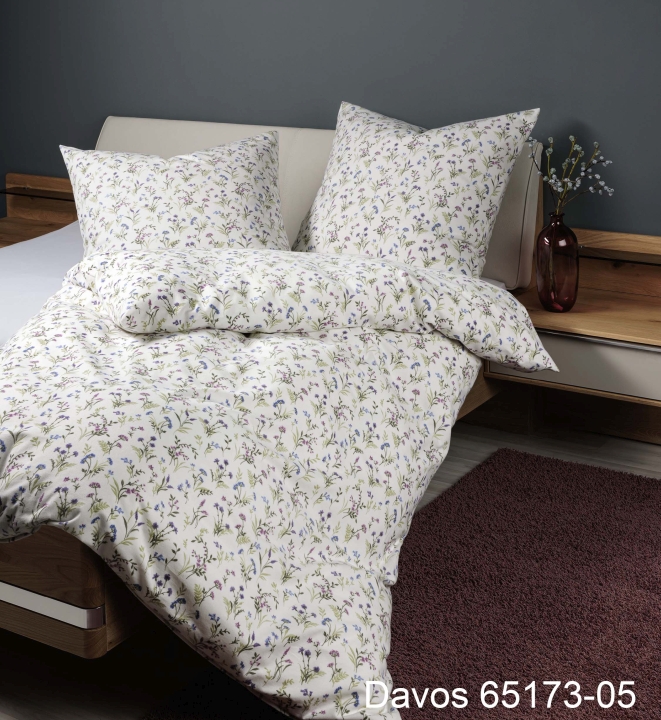 Janine Design Bettwäsche DAVOS ca. 155x220cm in Farbe beere grün