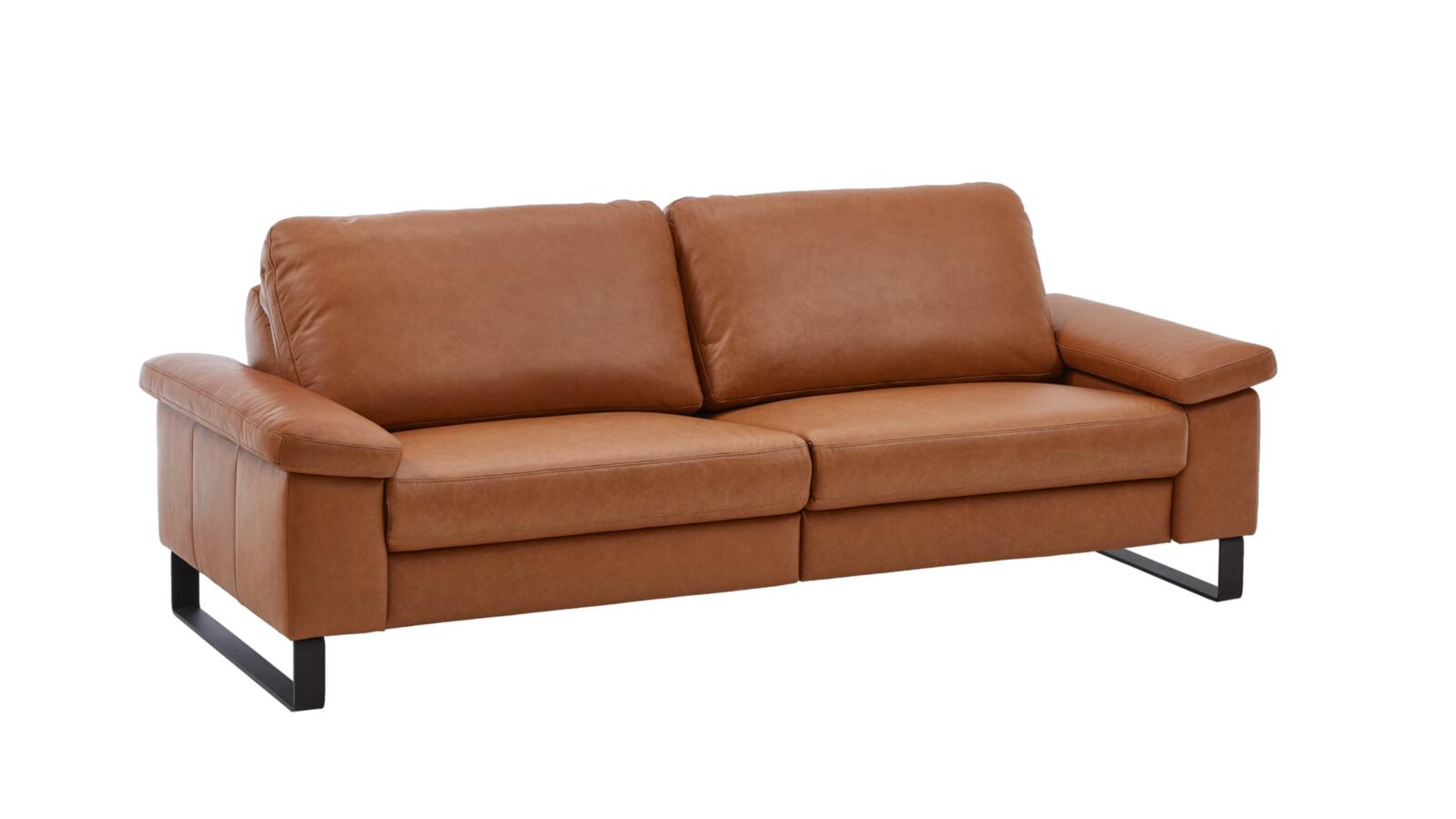 Sofa 3-sitzig COAST PREMIUM in Leder Vicenza cognac