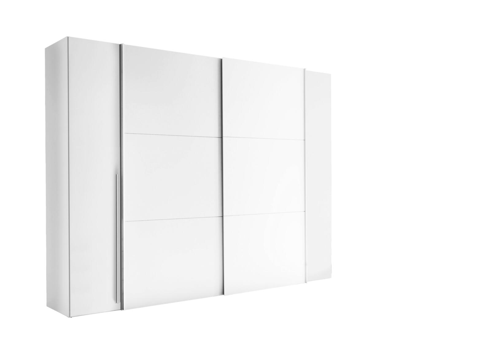 Drehtüren-/Schwebetürenschrank in weiß