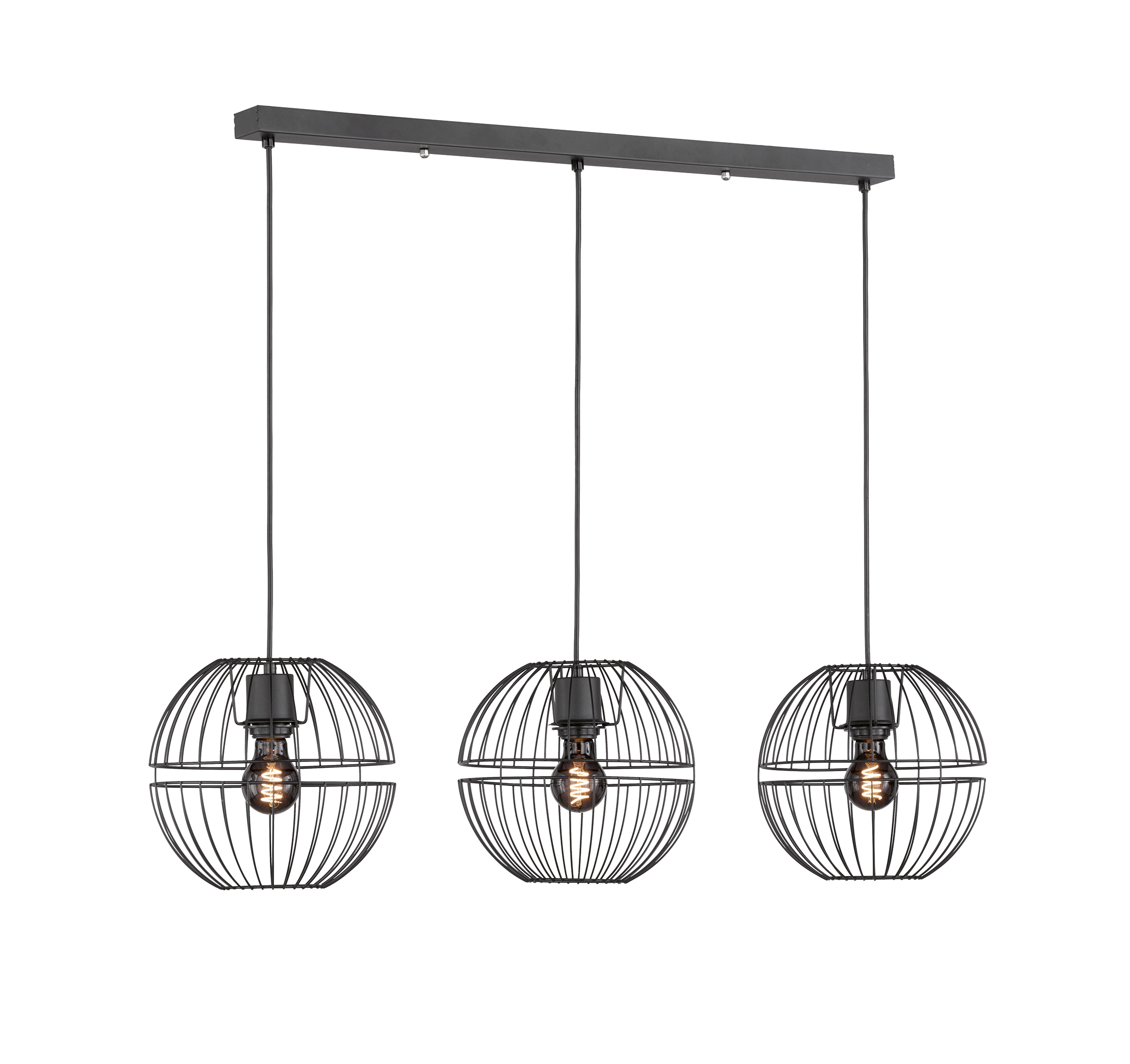 Fischer & Honsel Pendelleuchte DROPS in Metall schwarz/Metall schwarz