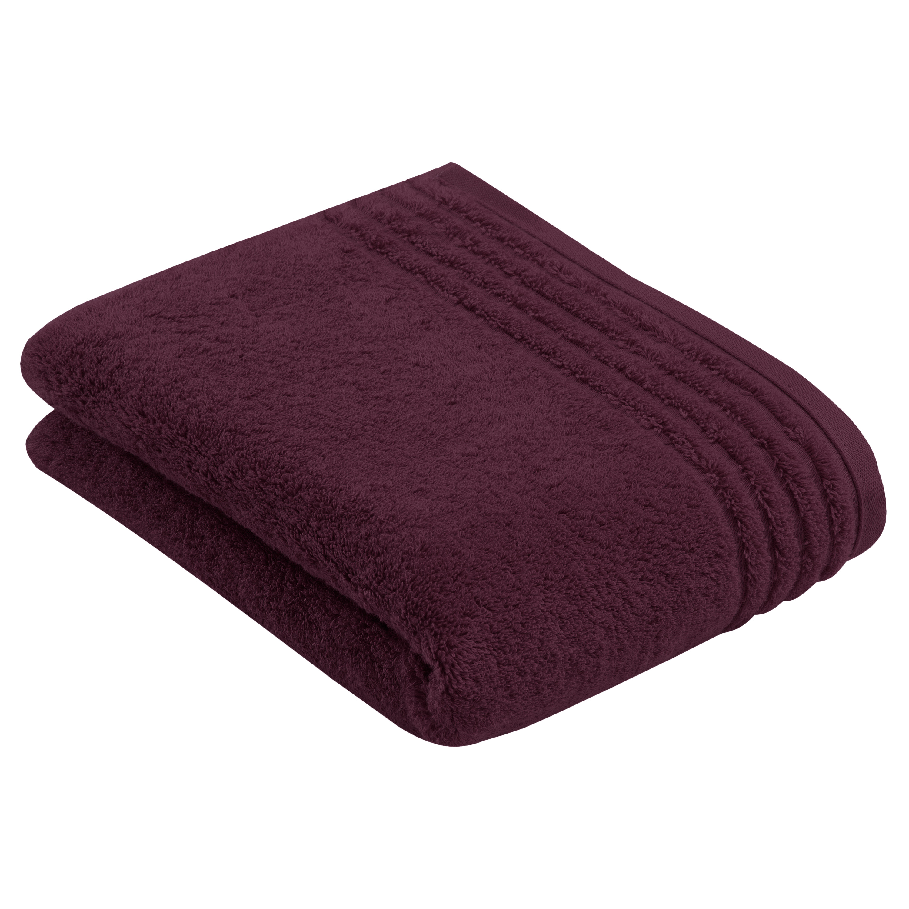 Vossen Duschtuch Vienna Style Supersoft ca. 67x140cm in Farbe berry, Handtuch, Frottee, Dunkelrot, Unifarben, Bordürenstreifen