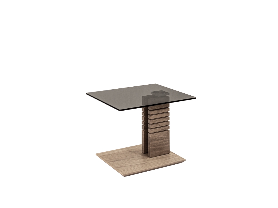 Beistelltisch 5653 in Holzfarben Beistelltisch ca. 55x47-65x47cm in Wildeiche bianco