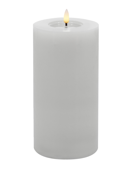 L.C. Wholesaler LED-Stumpenkerze WINTER ca. Ø 10, H 20cm in white smooth, 10x20cm