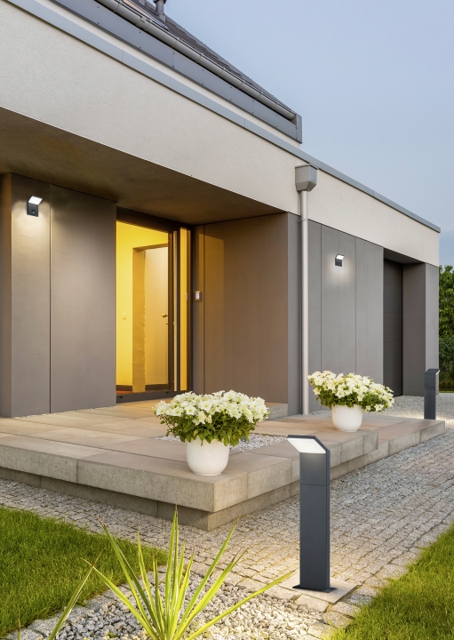 Trio LED-Wandleuchte PEARL 1-flammig in Farbe anthrazit, Aluminium weiß Trio LED-Wandleuchte PEARL in anthrazit, Glas Kunststoff weiß
