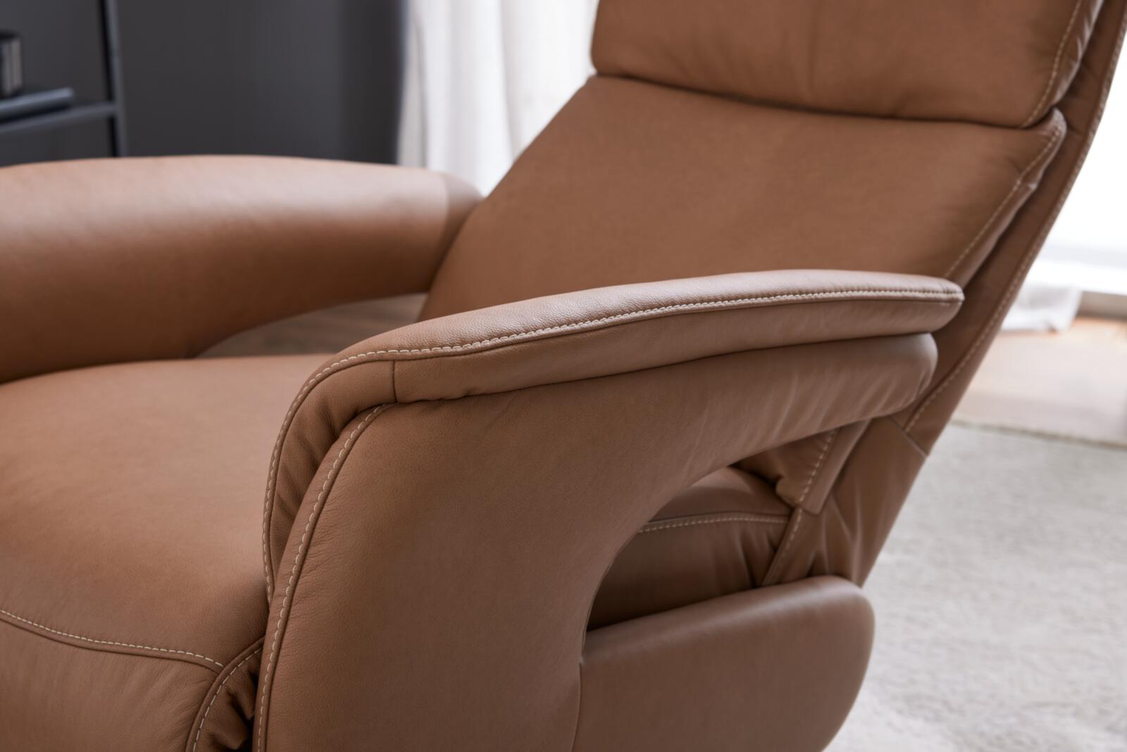 Interliving Relaxsessel INTERLIVING 4566 in Farbe Leder Longlife Evita hazel, Sessel, Sofa, Beige, Leder, Armlehnen