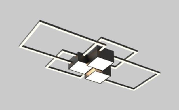 Interliving LED-Deckenleuchte IL9348 INTERLIVING-9348 in Metall schwarz matt