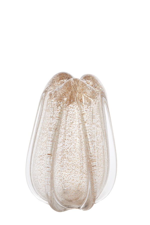 Vase MURELA in Glas klar / Flitter sand Vase MURELA in Glas klar / Flitter sand