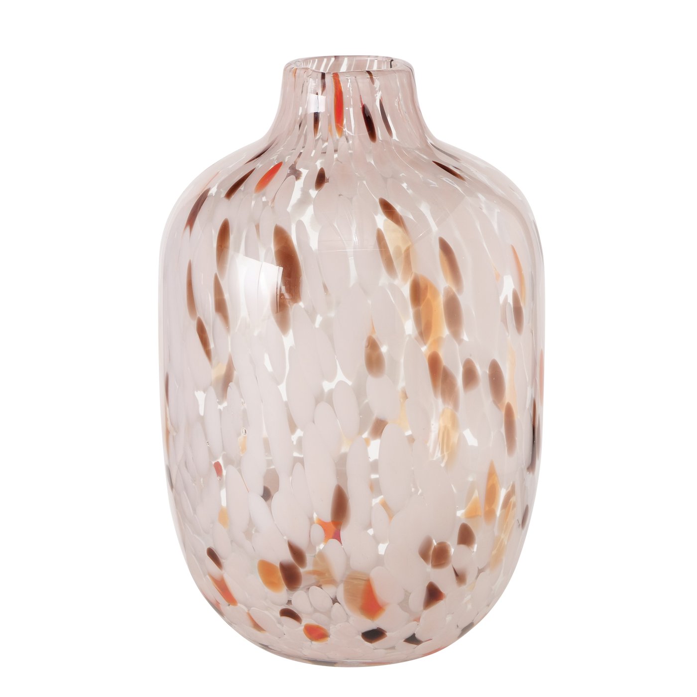 Boltze Vase Umea, H 26,00 cm, Glas UMEA in Glas durchgefärbt Farbmix // Vase Umea // Glas durchgefärb // braun, hellroange, rosa // Höhe ca. 26 cm // Durchmesser ca. 15 cm