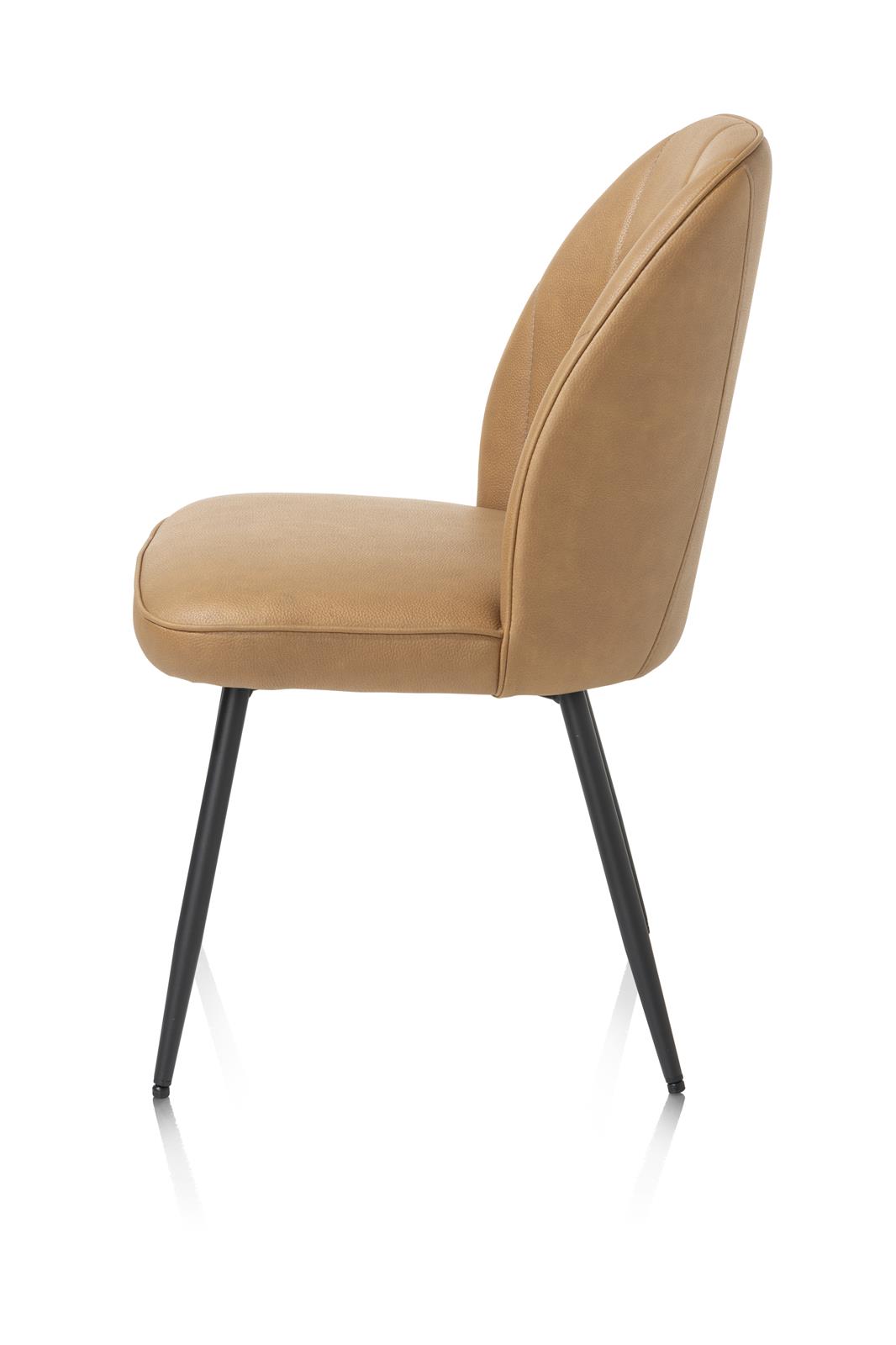 Henders & Hazel Stuhl Leo Stoff Gelb, Sessel, Stuhl, Beige, Stoffbezug, Metallbeine