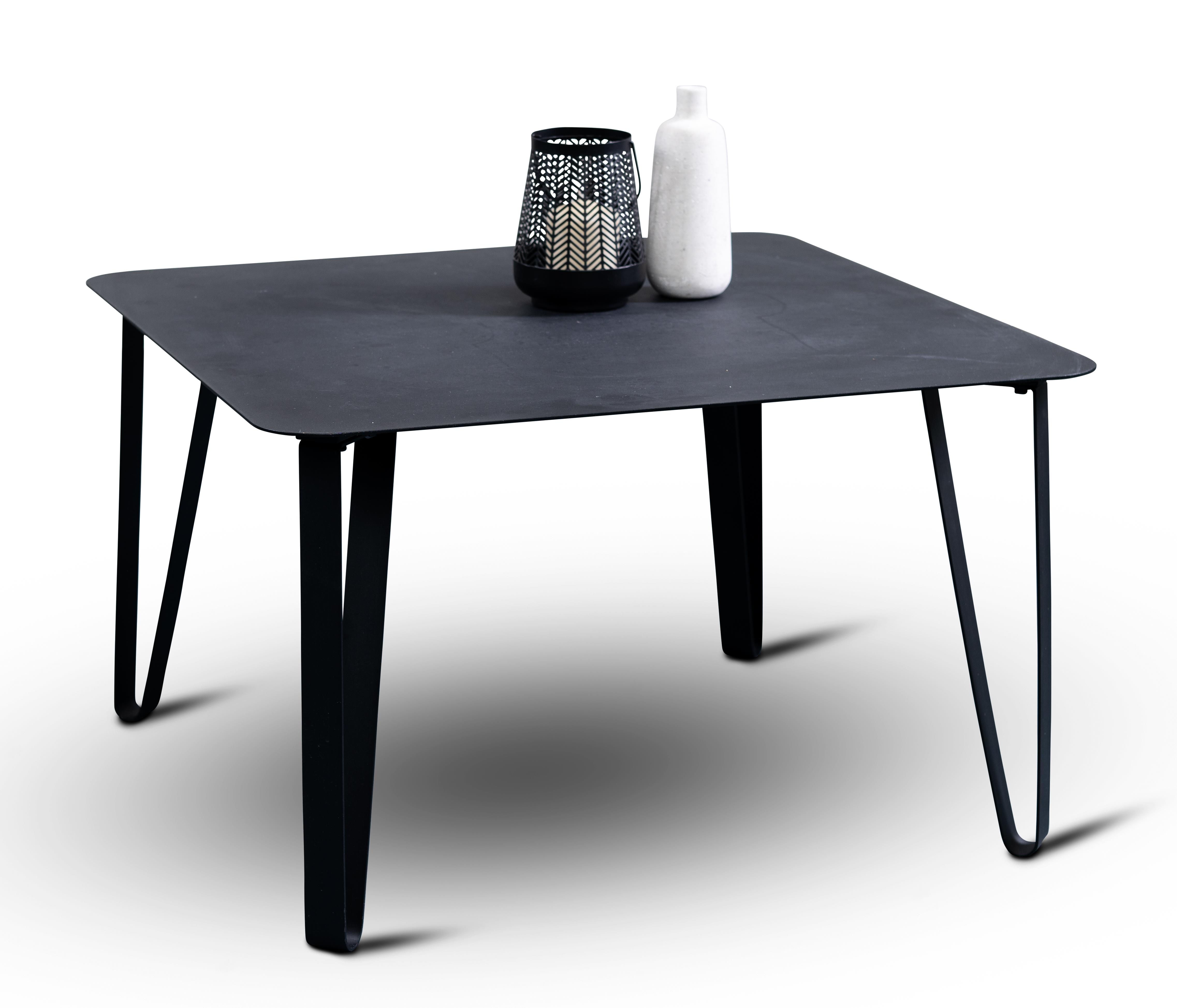 Couchtisch EMMA in Schwarz M2 Kollektion Couchtisch EMMA ca. B75 H45 T75 cm in Metall schwarz