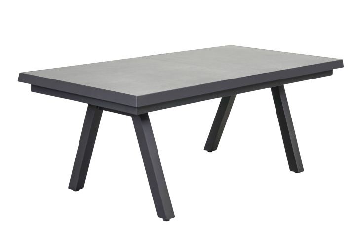 L.C. Wholesaler Ausziehtisch VIVERA ca. H77 T100 cm in Platte Keramik Betonoptik