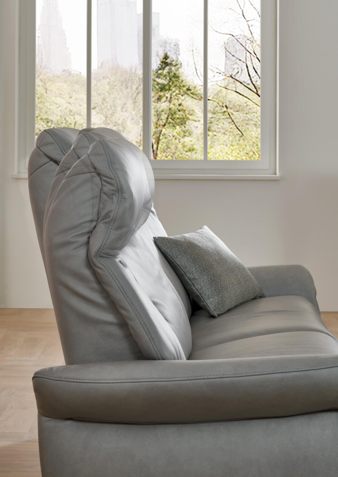 Himolla Sofa 2.5-sitzig 4475 81 R44 Grau, Sessel, Sofaraupe, Bequemes Möbel, grau, Stoffpolster