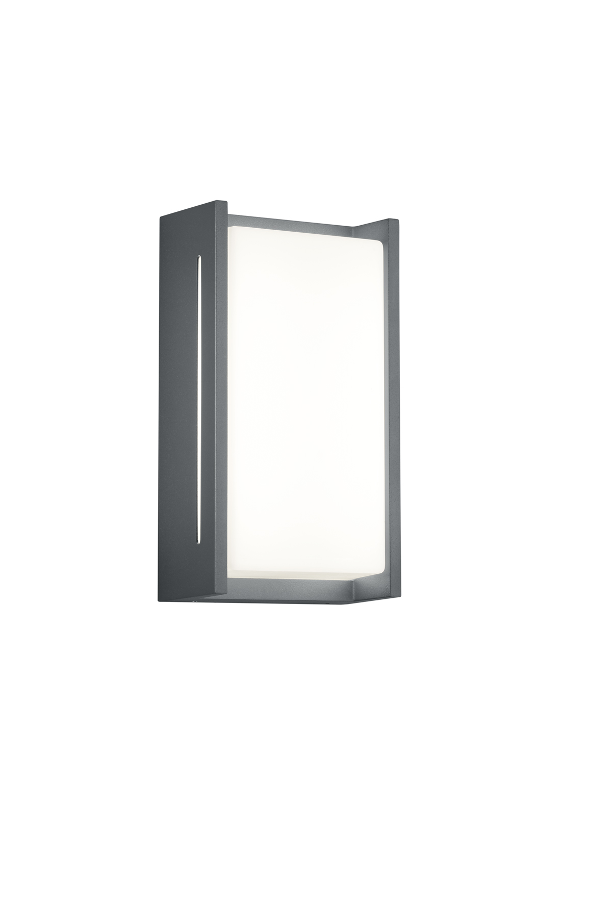 Trio LED-Wandleuchte INDUS in anthrazit, Glas Acryl weiß