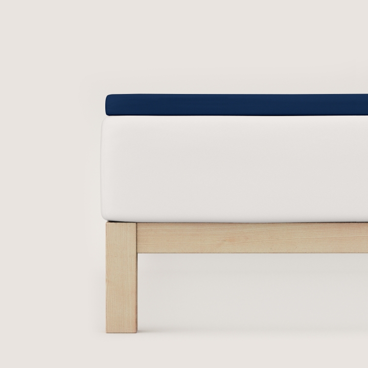Schlafgut Pure Topper Spannbettlaken ca. 90x190-100x220cm in Farbe Blue Deep Schlafgut Pure Topper Spannbettlaken ca. 90x190-100x220cm in Farbe Blue Deep