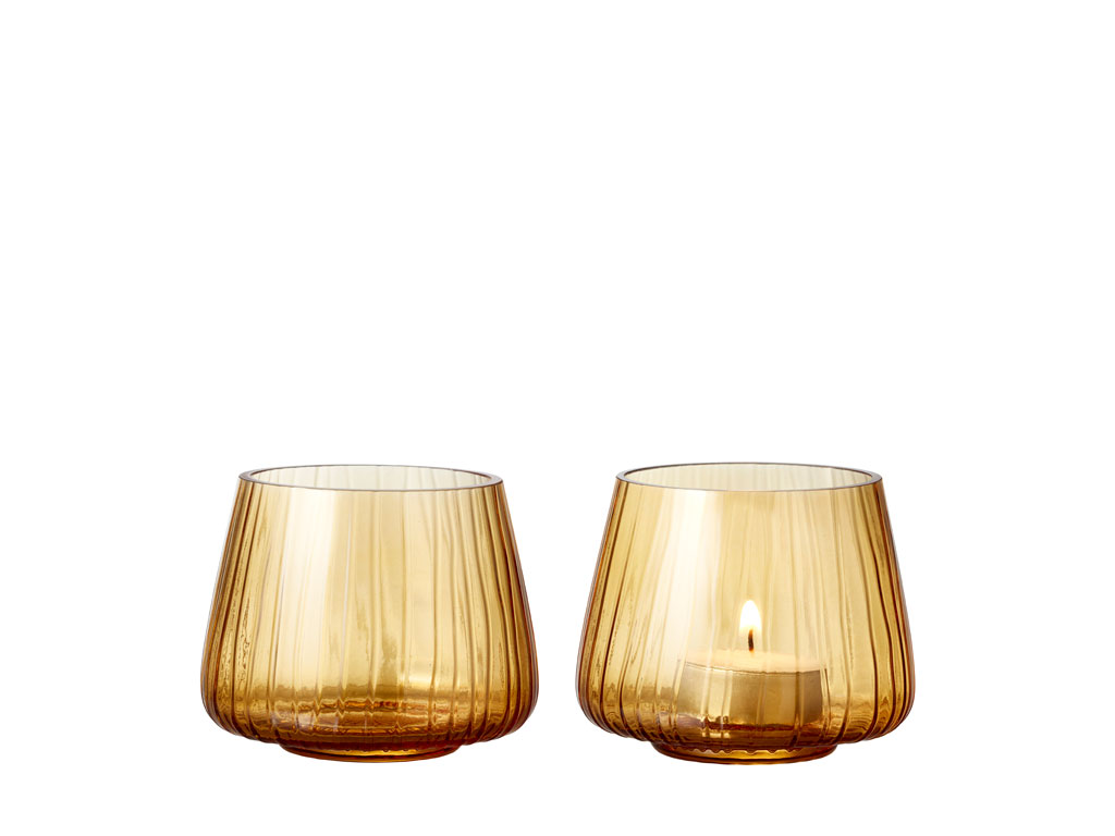 BITZ Teelichthalter in Farbe amber