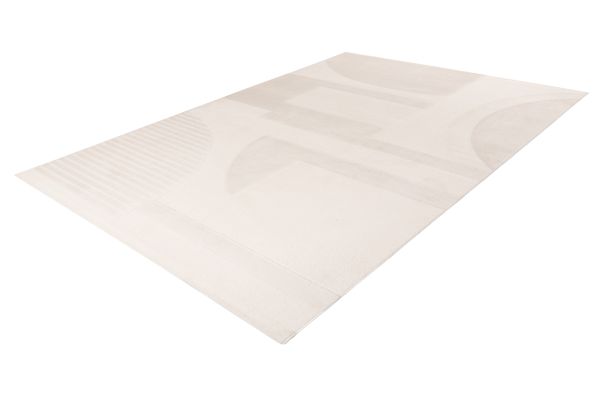 Webteppich BERGAMO ca. 160x230cm in Farbe ivory, Textile, Tuch, Teppich, Rutschfest, Musterloses Beige