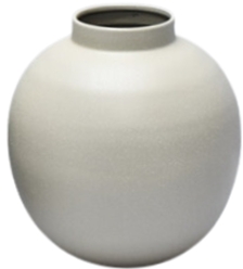 Vase Moya ca.19x17cm  in elephant grey 960, Keramikvase, kugelförmig, graubeige, schmale Öffnung