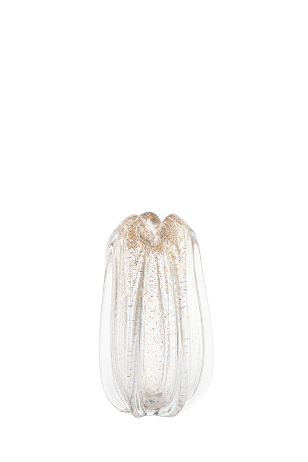 Vase MURELLA in Glas klar + Flitter sand