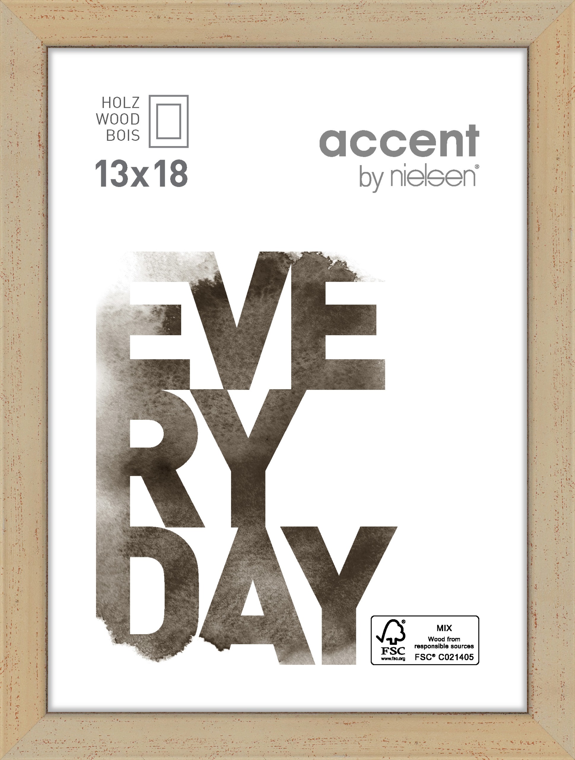 Accent by Nielsen Holz Bilderrahmen Zoom ca. 13x18cm in Farbe Gold