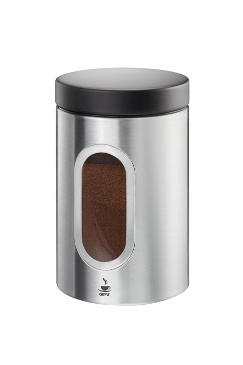 GEFU Kaffeedose Piero schwarz/silber