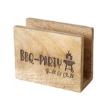 Boltze Serviettenhalter BBQ BBQ in Mango natur Boltze Serviettenhalter BBQ BBQ in Mango natur