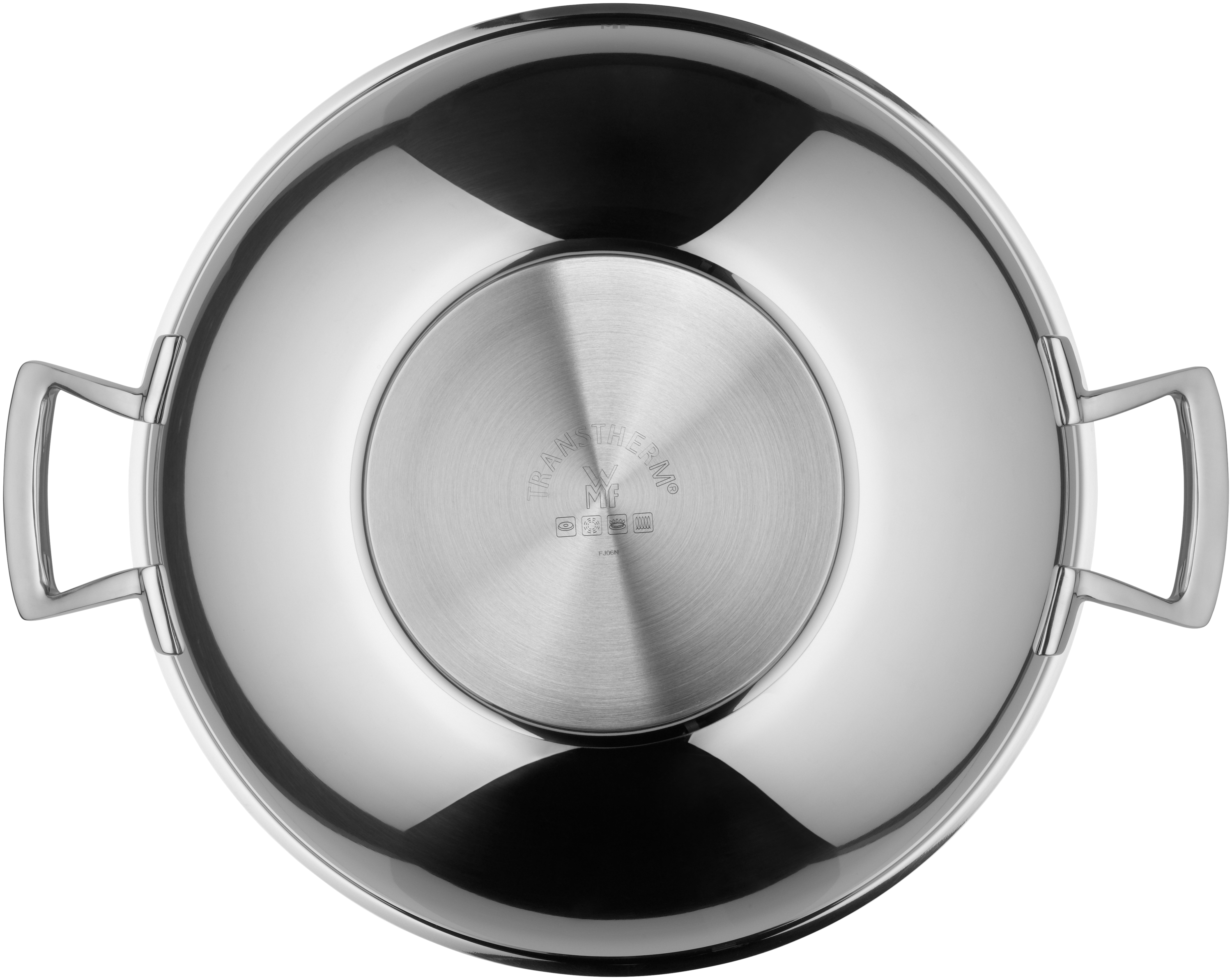 WMF Wok mit Glasdeckel ca. 36cm in Cromargan Edelstahl 18/10