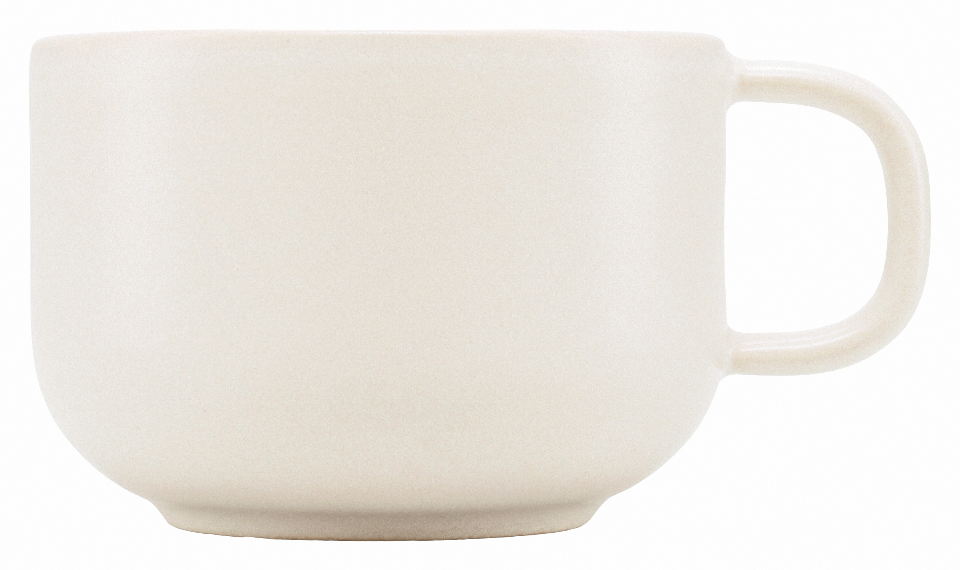 CreaTable Kaffeetasse Uno in Farbe Offwhite seidenmatt, Pokal, Kaffee, Kaffeetasse, Porzellan, Töpferei