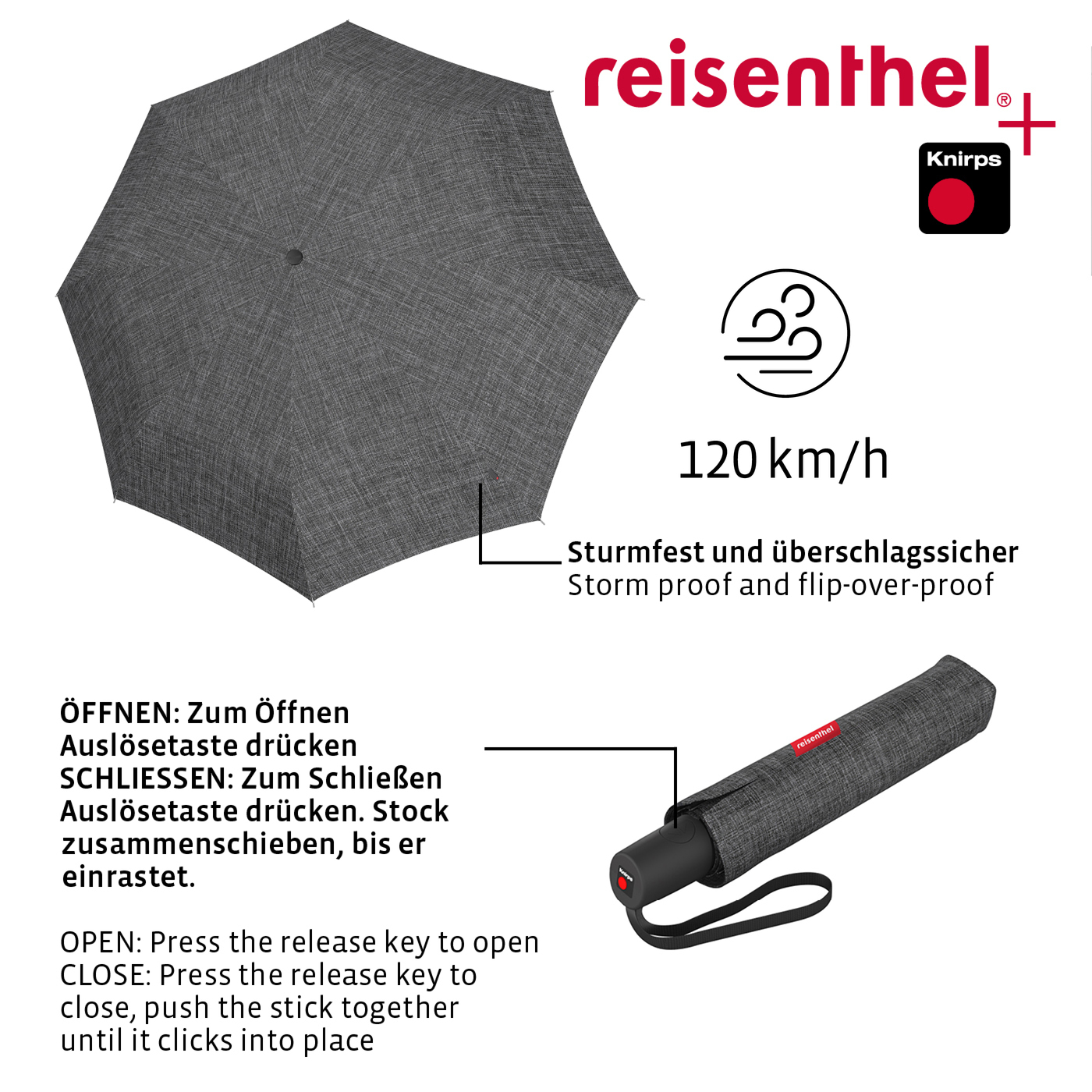 Reisenthel UMBRELLA POCKET DUOMATIC in Farbe twist silver