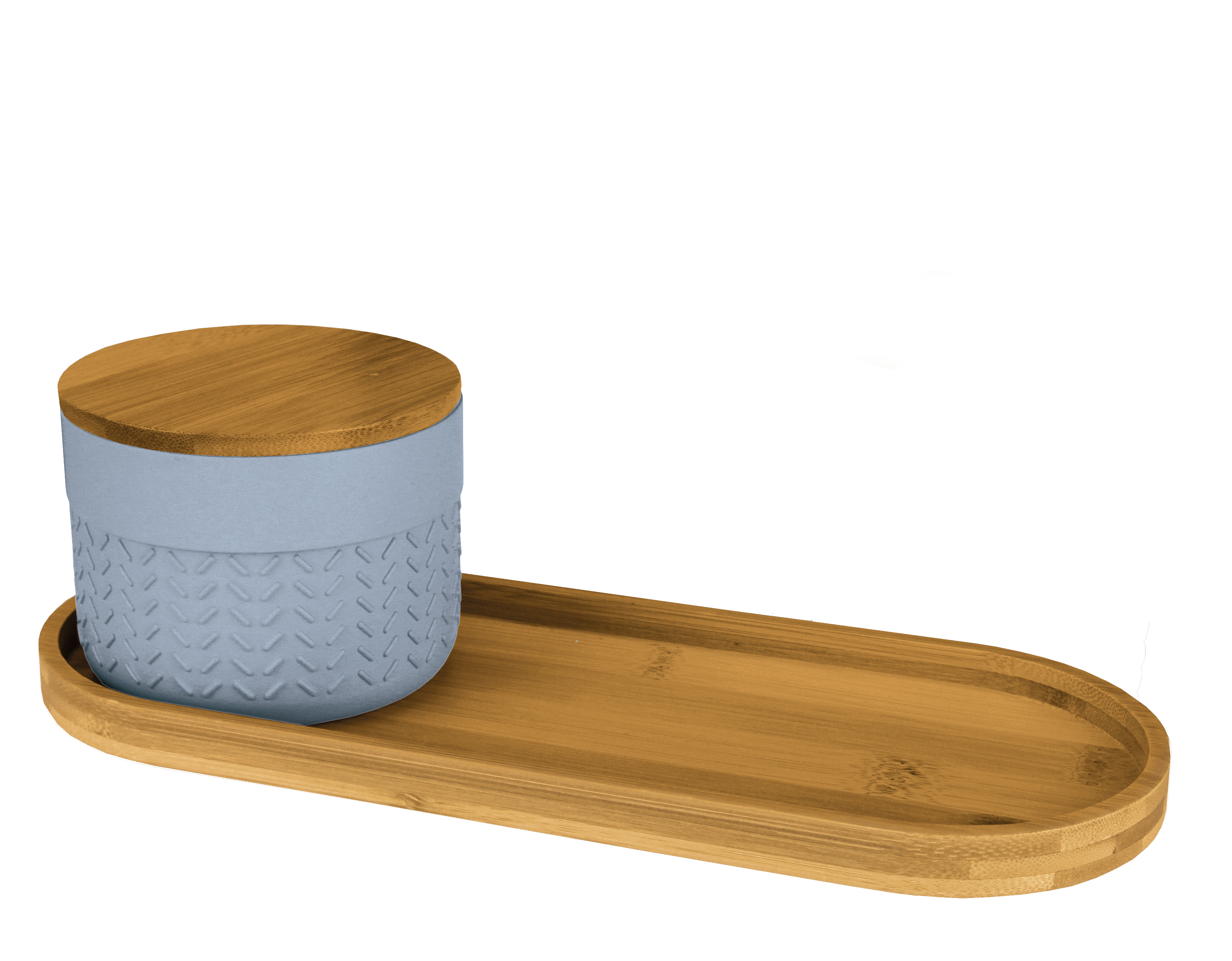 Kleine Wolke Wattedose DASH ca. 9,5x9,5cm in Farbe Iceblue, holz, schreibtischorganizer, auflauf?